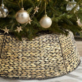 6-Piece Rattan Christmas Tree Collar 33 in - Rustic Farmhouse Tree