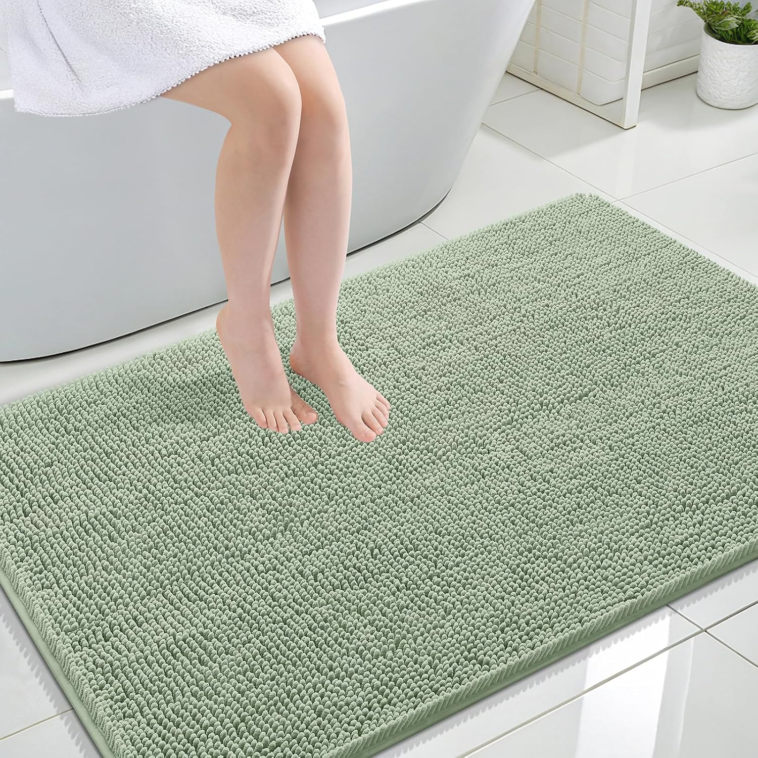 OLANLY Extra Soft Chenille Bath Rugs for Ultimate Comfort
