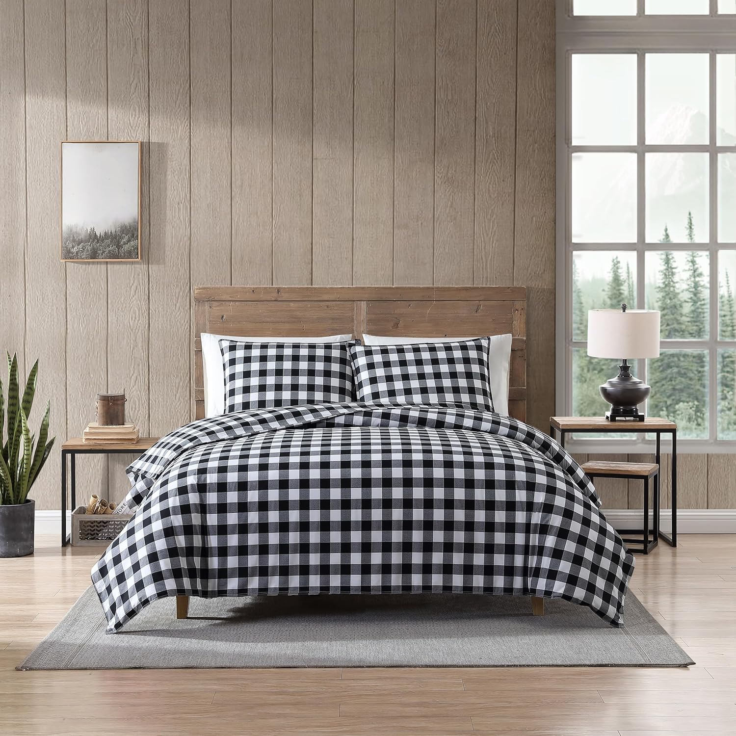 Eddie Bauer Twin Duvet Cover Set in Classic Buffalo Plaid Style