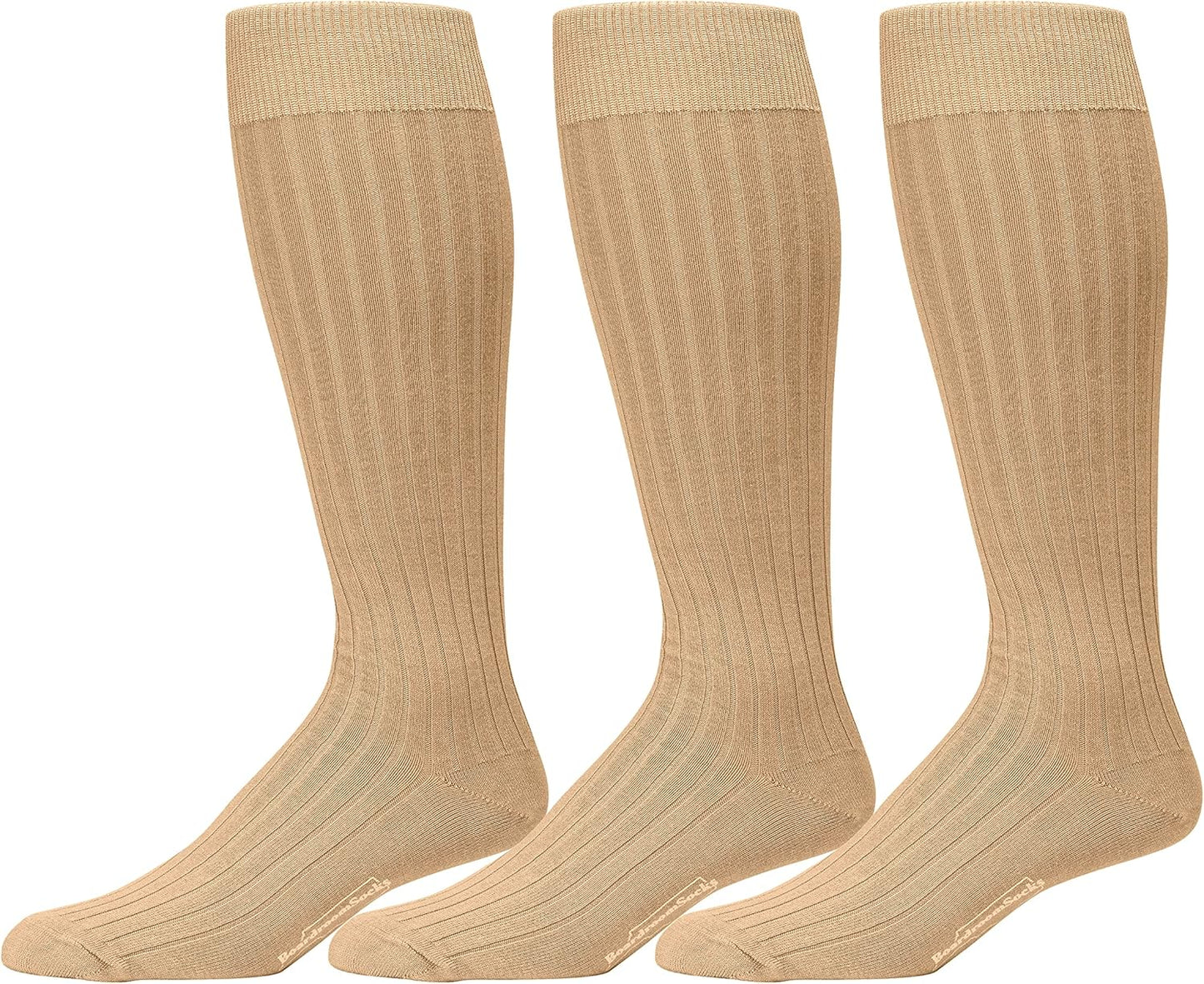 Cotton Dress Socks for Men - Knee High Executive Style