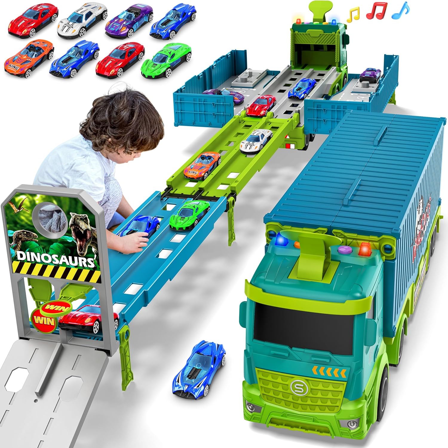 Carrier Truck Race Track Toddler Toys for Endless Fun
