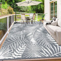 HiiARug Outdoor Reversible Plastic Straw Rug 9ftx12ft - Durable Patio