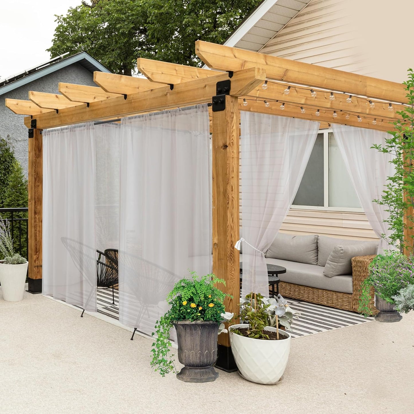 Outdoor Patio Curtains for Elegant Privacy and Style 54x108 in