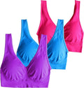 Seamless Pull On Wire-Free Yoga Bra - Medium Support Comfort