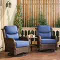 Luxury Outdoor Swivel Rocker Patio Chairs 3PCS Set - Thick Cushions