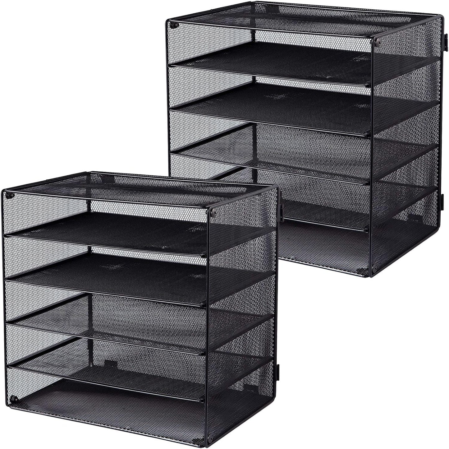 EASEPRES 5 Slot Mesh Desk Organizer for Office and Home Use