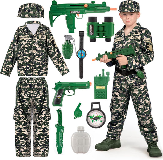 Spooktacular Creations Army Costume for Boys - Military Fun