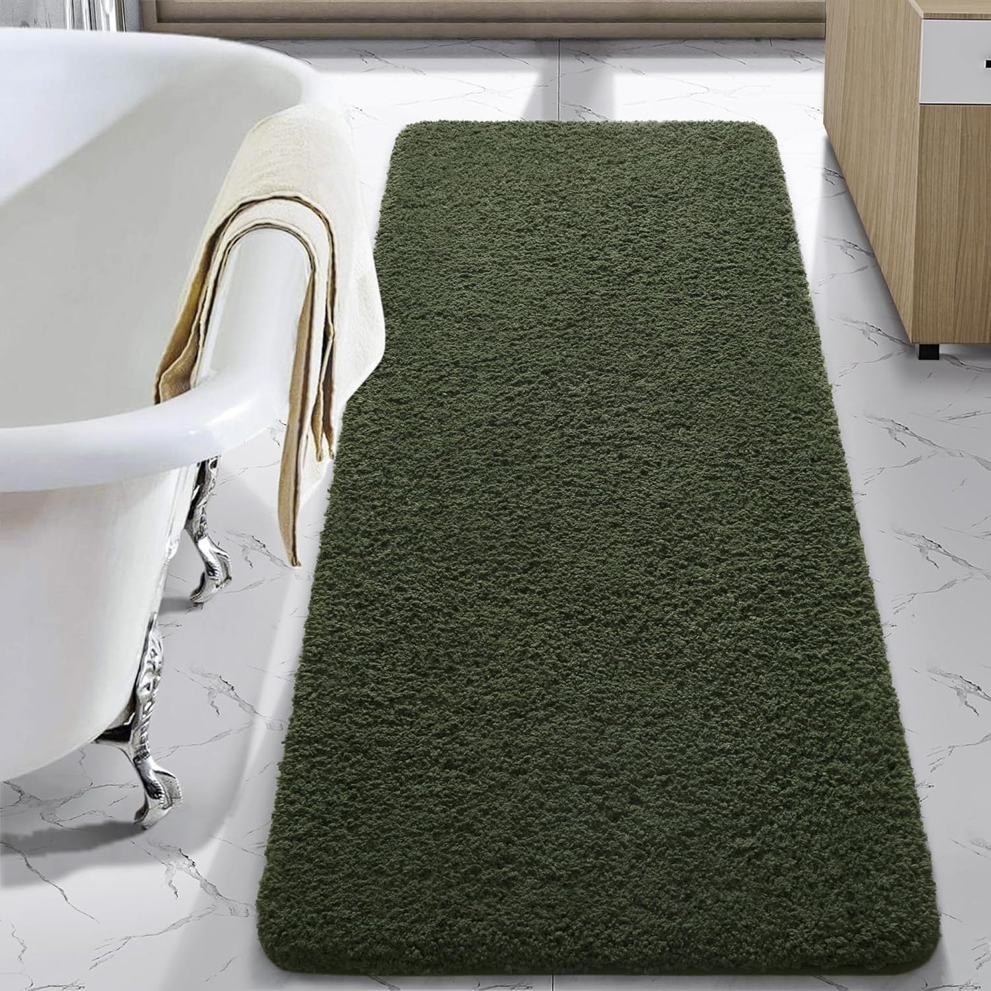 LOCHAS Bathroom Rug Runner 24x70 Inch, Soft Microfiber Mat