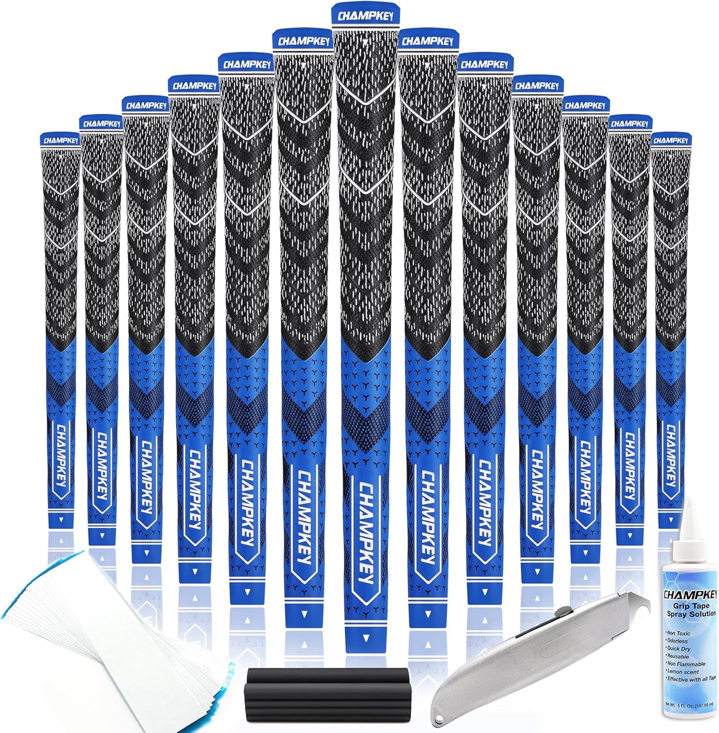 CHAMPKEY Half Cord Golf Grips 13 Pack for All Weather Play