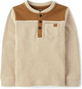 Gymboree Boys and Toddler Long Sleeve Henley Shirt - Soft Thermal Feel