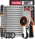 Best 50 ft Metal Garden Hose Set - Durable No-Kink Design