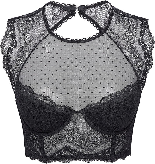 DOBREVA Women's Lace Corset Top for a Sexy Look Anytime