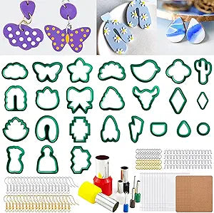 PTFJZ Polymer Clay Cutters Set for Creative Earring Making