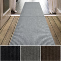 iCustomRug Ribbed Hallway Runner 3ft x 38ft Grey - Low-Profile Utility
