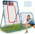 2-in-1 Volleyball Rebounder Net System - Adjustable 4 Angles