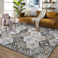 9x12 Area Rug Large Moroccan Trellis Machine Washable - Soft, Non-Slip