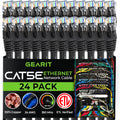 Cat5e Ethernet Patch Cable 10 ft 24-Pack - Reliable Gigabit Cables