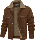 Men's Corduroy Sherpa Jacket - Warm Thick Trucker Coat