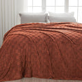 Super Soft King Checkered Fleece Blanket - Lightweight All-Season