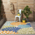Aloha Indoor/Outdoor Multicolor 5x7 Area Rug - Tropical Bright Accent