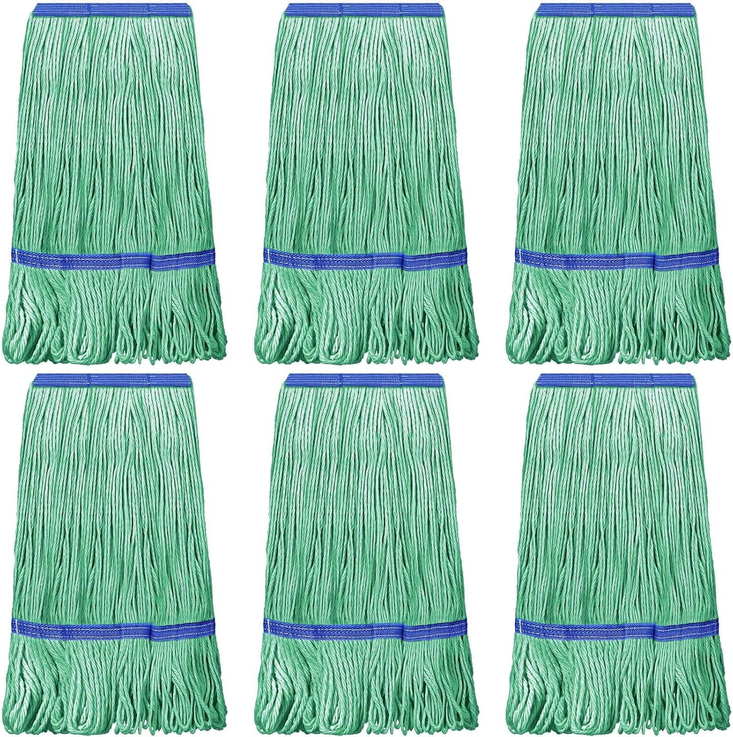 Eccliy 6 Pack Heavy Duty Mop Head Replacement for Cleaning