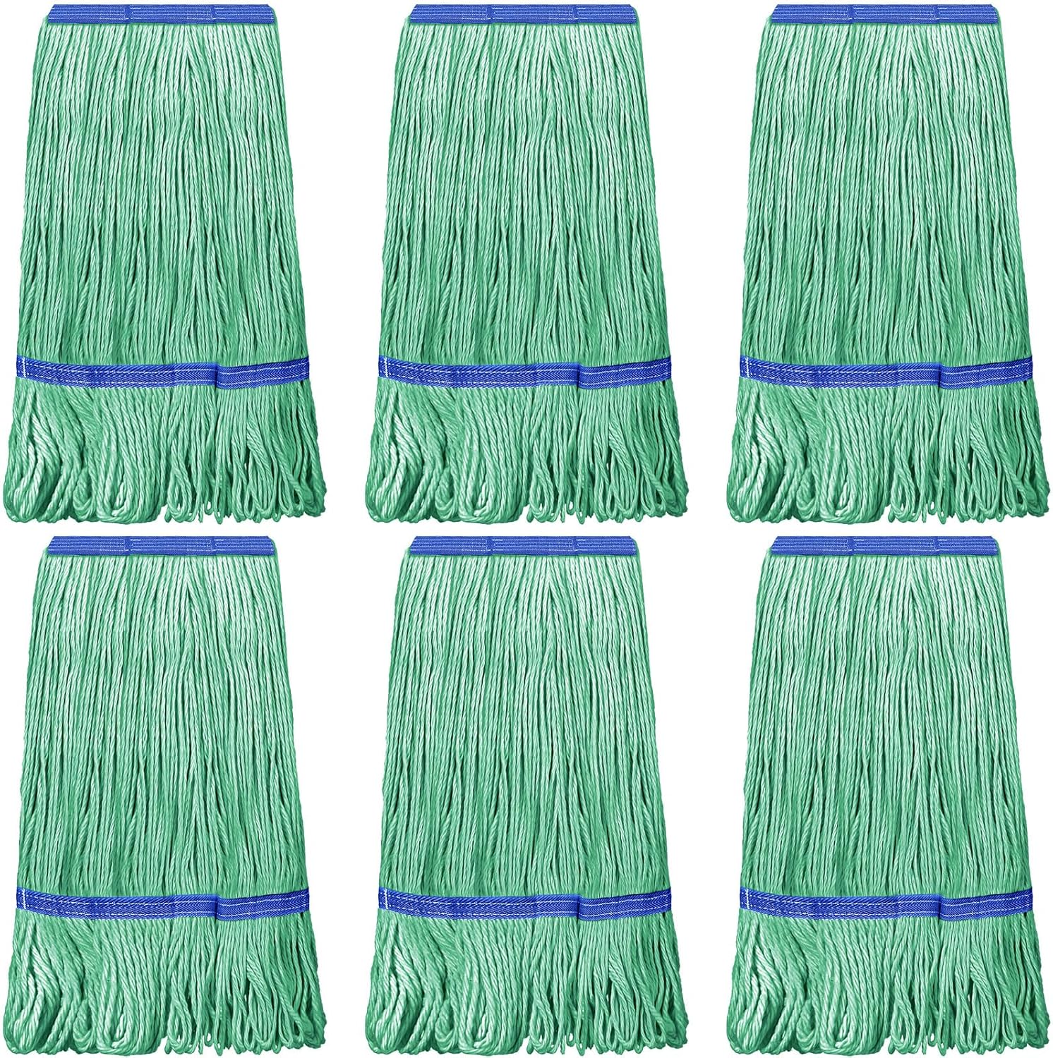 Eccliy 6 Pack Heavy Duty Mop Head Replacement for Cleaning