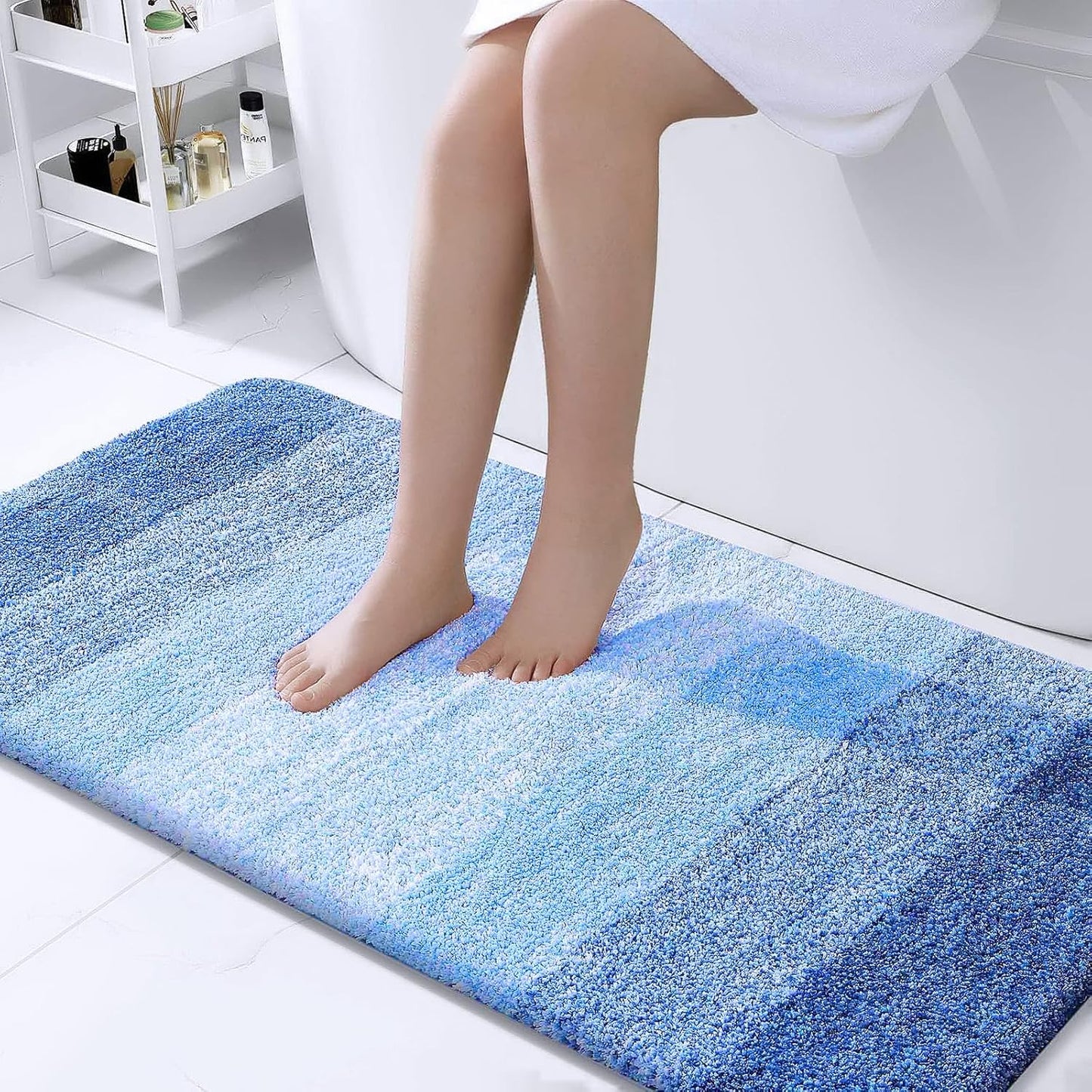OLANLY Bathroom Runner Rugs 44x24 - Soft Microfiber Bath Mats