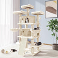68 in Cat Tree and House for Big Feline - Multi-Level Climbing Tree
