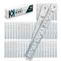 6 Inch Metal Ruler Bulk Set - 50-Pack of Compact Stainless Steel