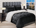 Elegant Comfort Micromink Sherpa Reversible Comforter Set Twin - Ultra
