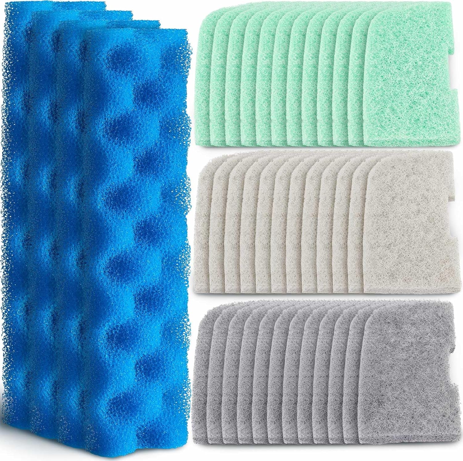 40 Pcs Replacement Filter Media Kit for Fluval 406/407 Filters