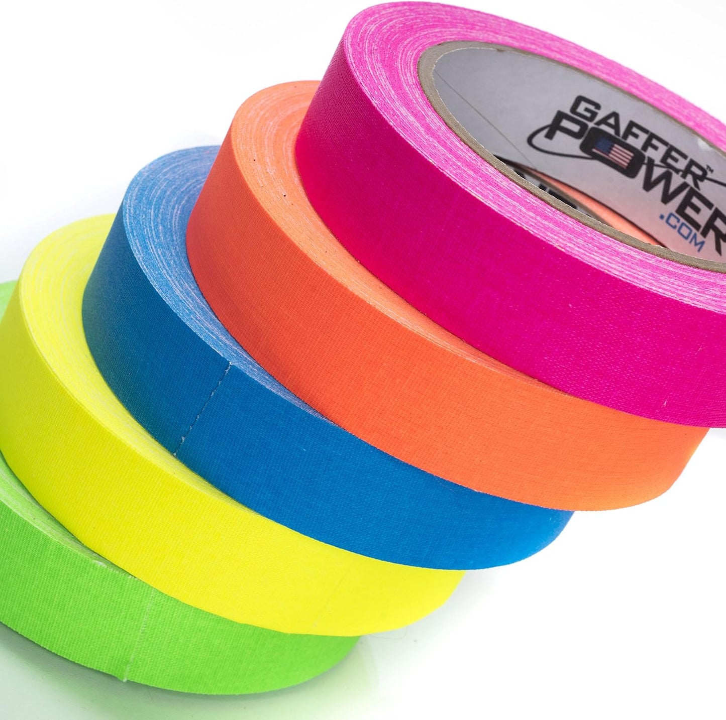 5-Pack Fluorescent Gaffer Tape for Professionals and Events