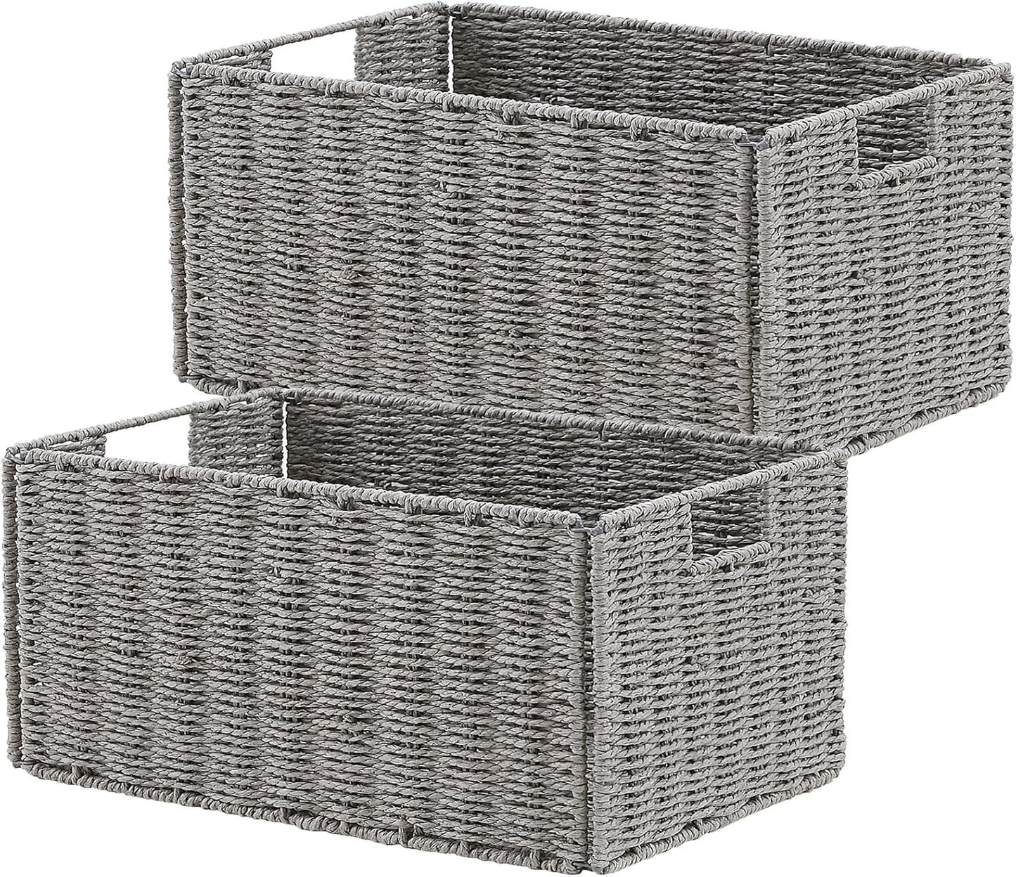 Vagusicc Wicker Storage Basket Set of 2 for Organizing Needs