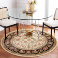 SAFAVIEH Lyndhurst 10 ft Round Ivory/Black Rug - Traditional