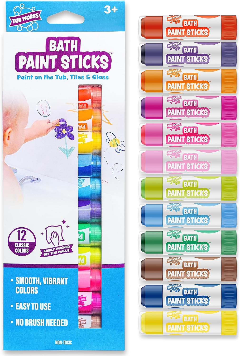 Vibrant Kids' Bath Paint Sticks | Nontoxic Fun!