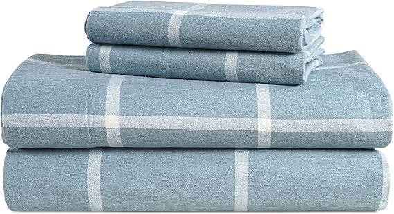 LANE LINEN 100% Cotton Flannel Sheets Set for Cozy Sleep