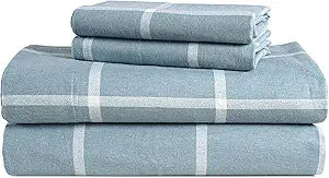 LANE LINEN 100% Cotton Flannel Sheets Set for Cozy Comfort