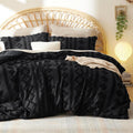 Boho Kids Duvet Cover Queen Size - Soft Tufted Geometric Design