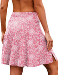 COOrun 20ft Tennis Skirt Knee Length Long Skort with Pockets