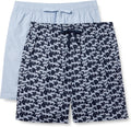 Cotton Stretch Poplin Pajama Shorts Pack of 2 - Relaxed Fit ESSENTIALS