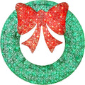 30in Pre-Lit Outdoor Christmas Wreath with 100 LED Lights