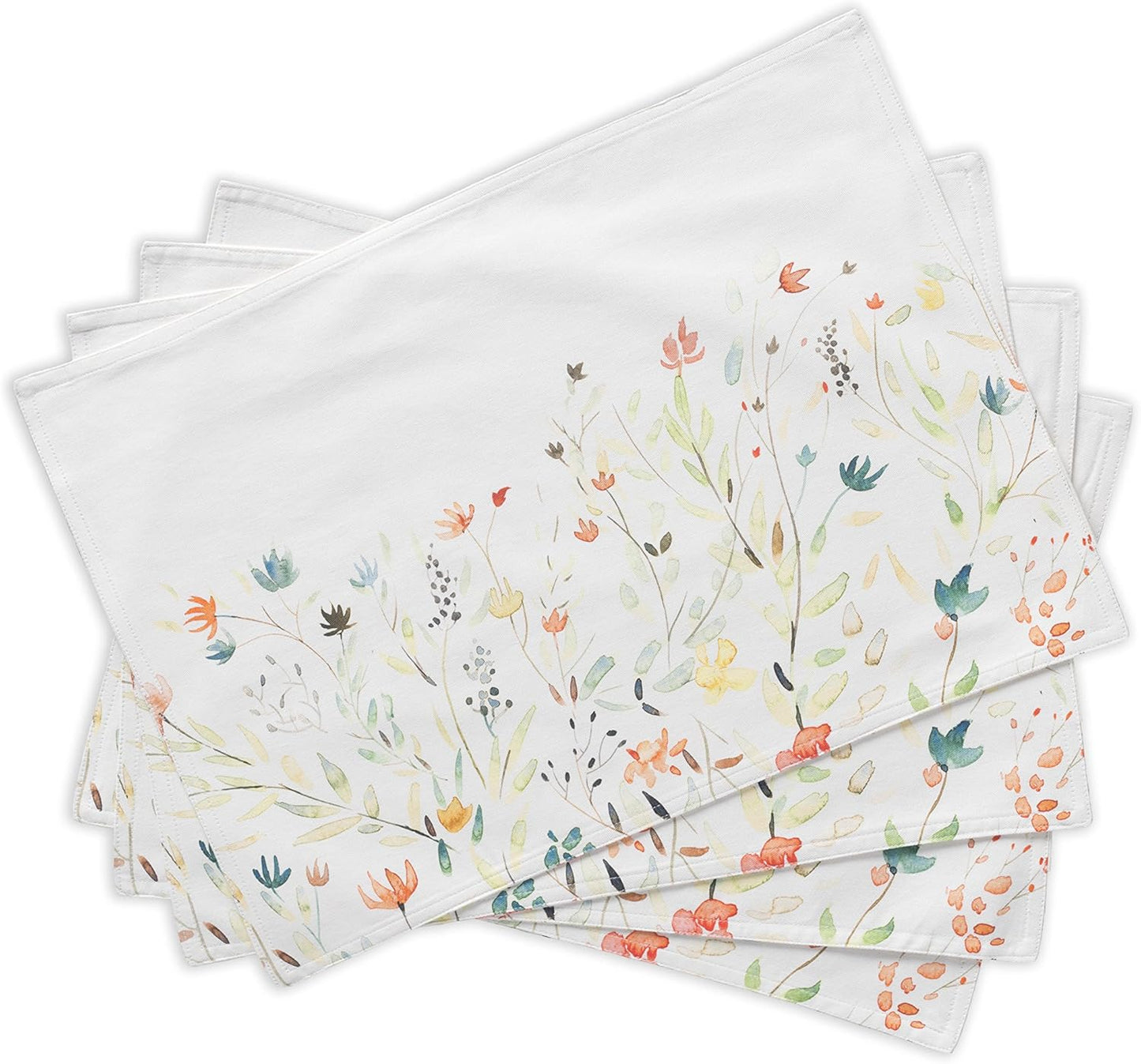 Maison d' Hermine Placemats Set of 4 Cotton Washable Table Mats