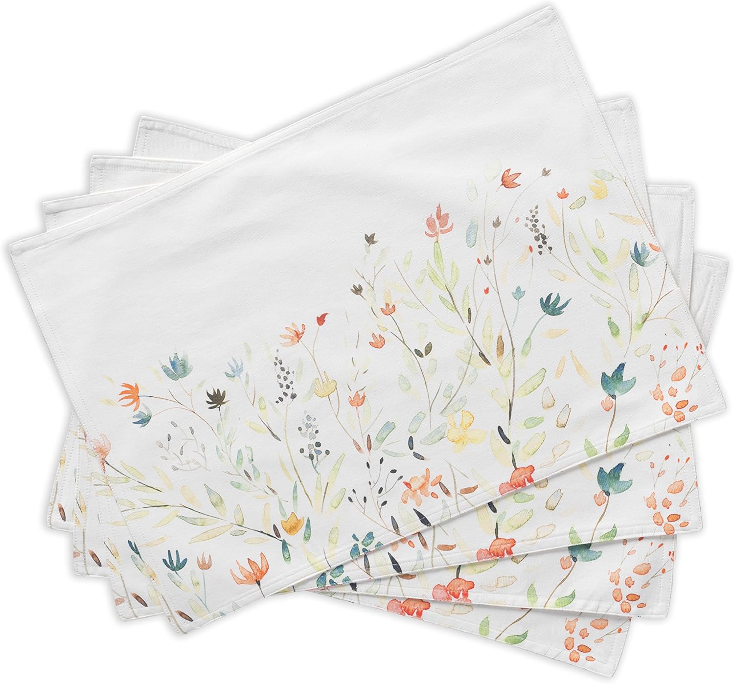 Maison d' Hermine Placemats Set of 4 Cotton Washable Table Mats