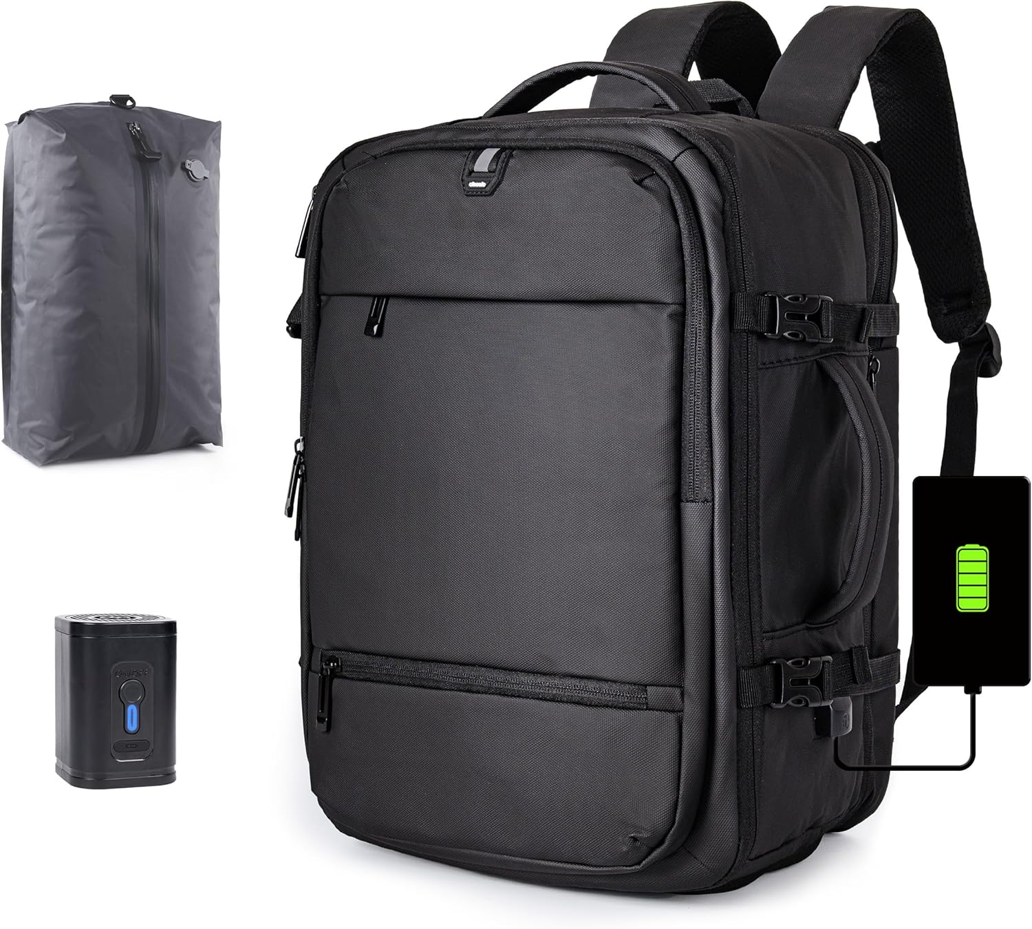 Vacuum Seal Backpack for Travel with Pump - 60L Expandable
