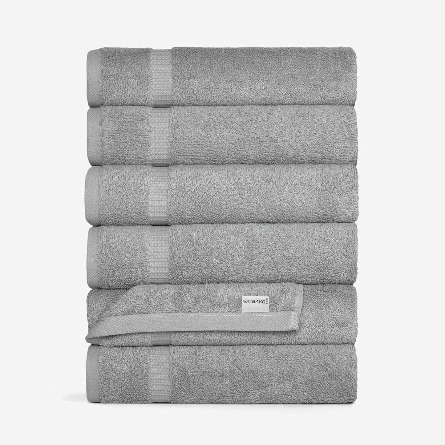 100% Turkish Cotton Hand Towel Set of 6 for Luxurious Drying
