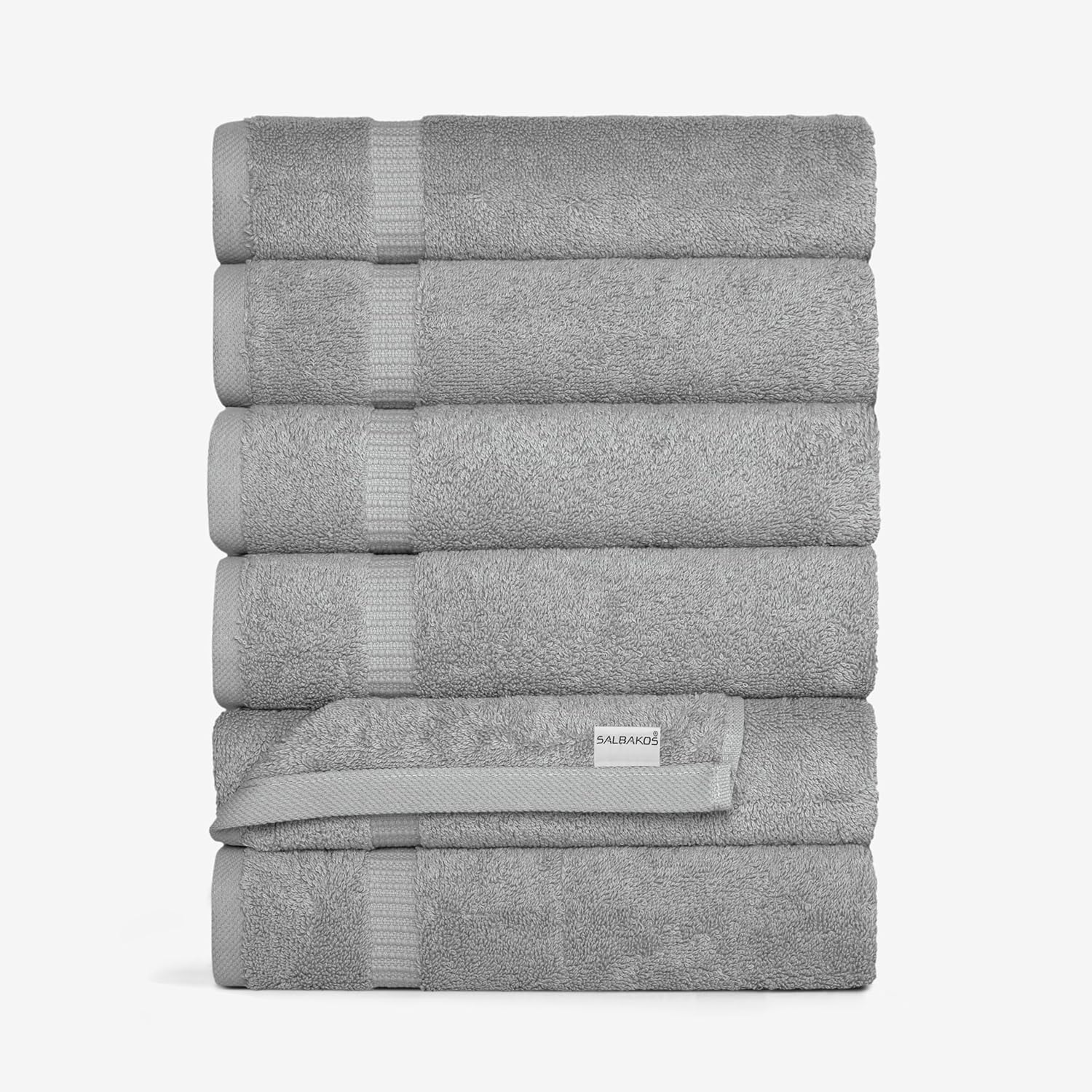 100% Turkish Cotton Hand Towel Set of 6 for Luxurious Drying
