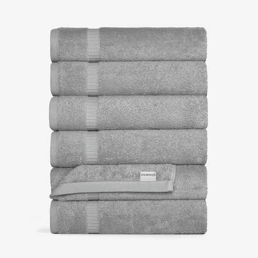 100% Turkish Cotton Hand Towel Set of 6 for Luxurious Drying