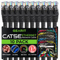 Cat5e Ethernet Patch Cable 10-Pack 10 ft - Reliable Snagless LAN Cords
