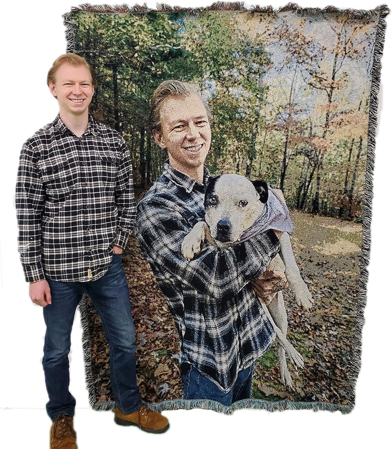 Personalized Woven Photo Blanket - Custom Gift Tapestry Throw