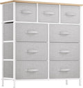 YITAHOME 9 Drawer Dresser Light Gray Fabric Storage Tower - Tall